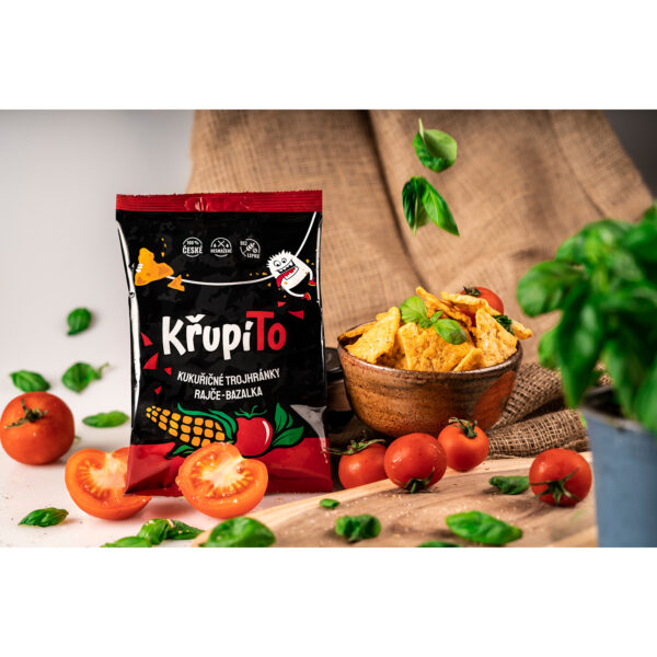 KřupíTo kukuričné trojhránky paradajka - bazalka 50 g - Image 2
