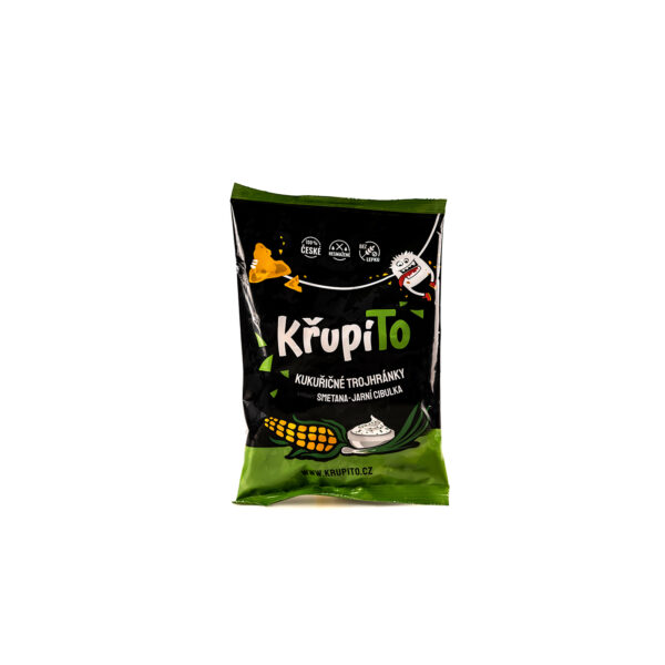 KřupíTo kukuričné trojhránky smotana - jarná cibuľka 50 g - Image 4