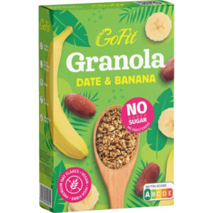 GoFit ďatľovo-banánová granola bez cukru 250 g
